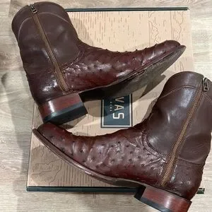 Tecovas | Shoes | Tecovas The Zane In Mahogany Ostrich Size  display picture 1